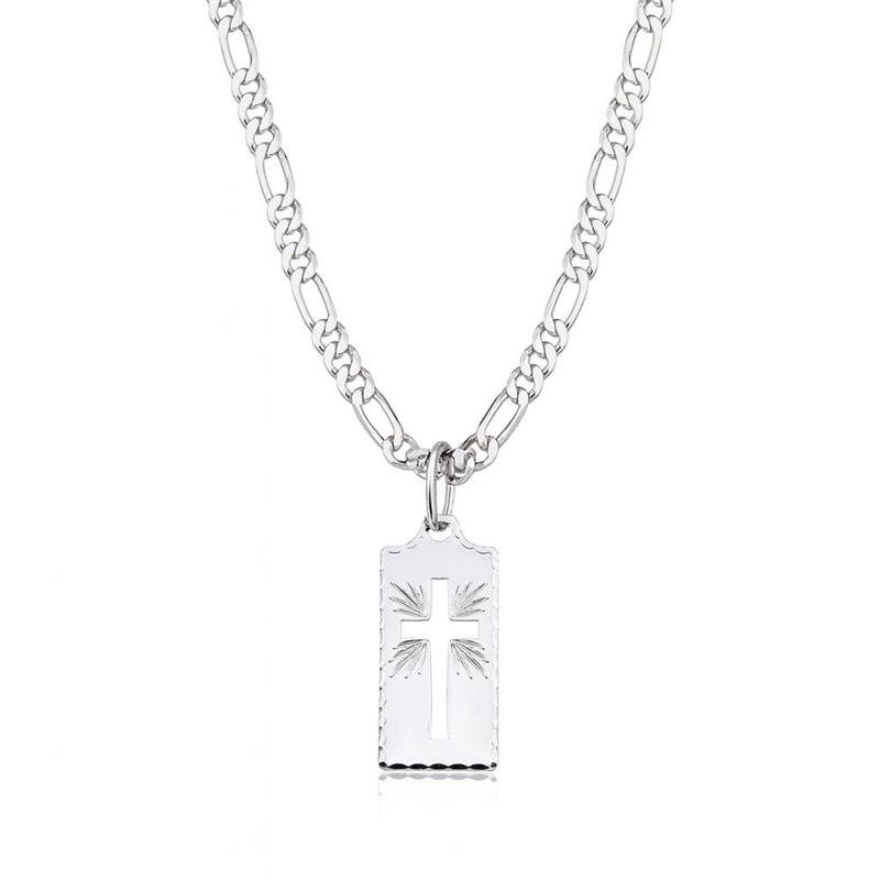 Pingente Prata Leve Masculino Cruz