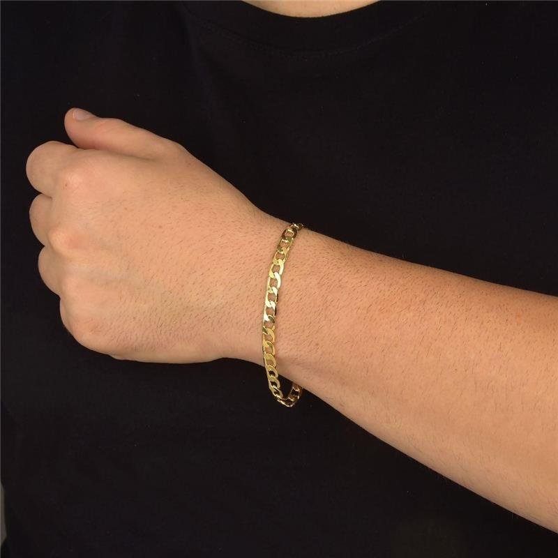 Pulseira Masculina Elo Groumette 4mm 20cm