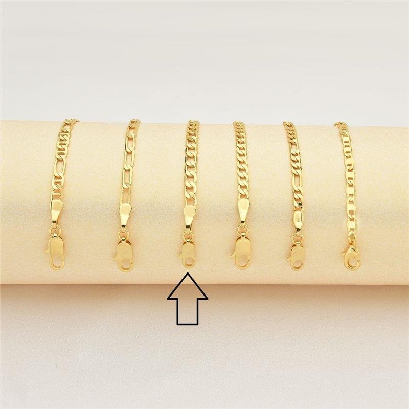 Pulseira Masculina Elo Groumette 4mm 20cm