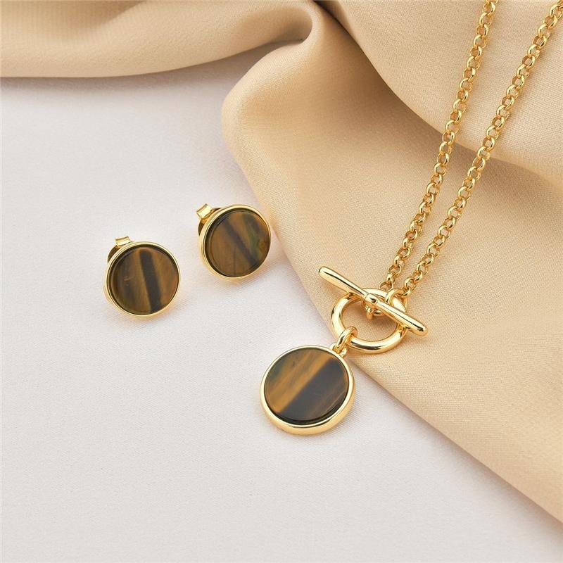 Brinco Olho de Tigre Redondo