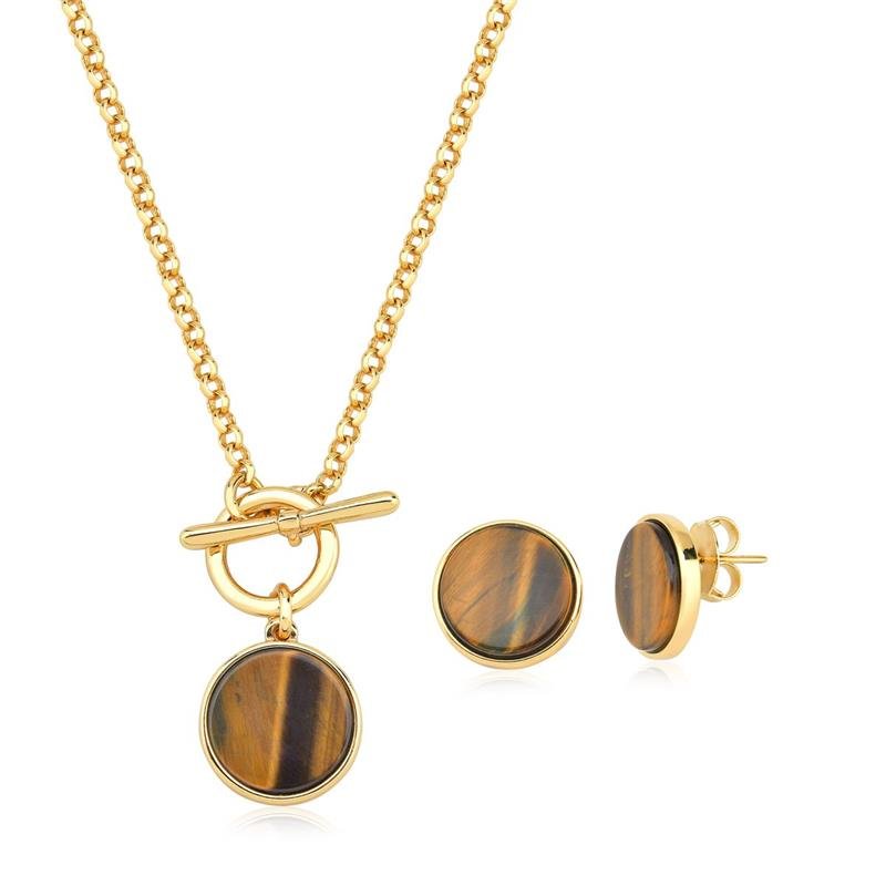 Brinco Olho de Tigre Redondo