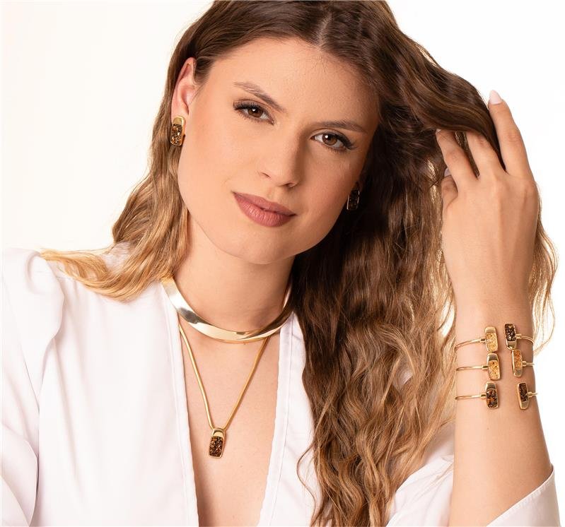 Bracelete Fragmentos Olho de Tigre 