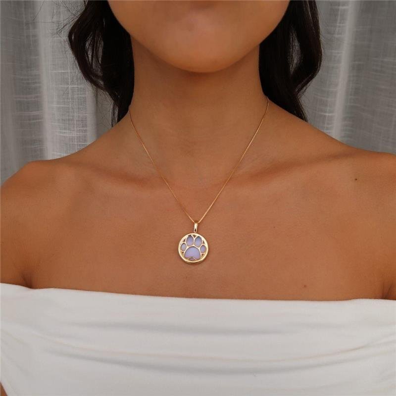 Colar Opalina Patinha Pet