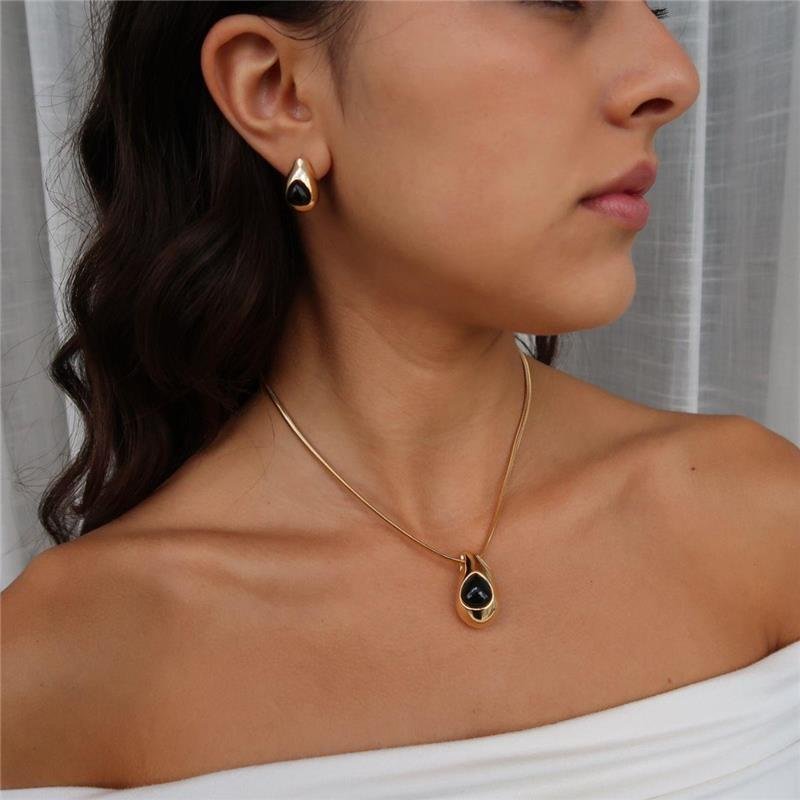 Conjunto Ágata Negra Gota