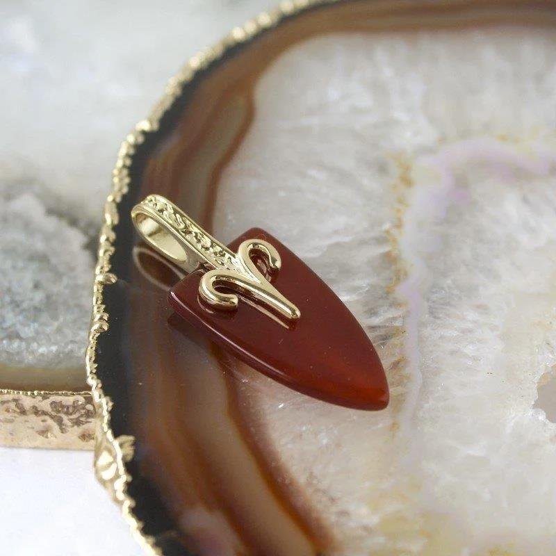 Colar Ágata Vermelha Signo Áries