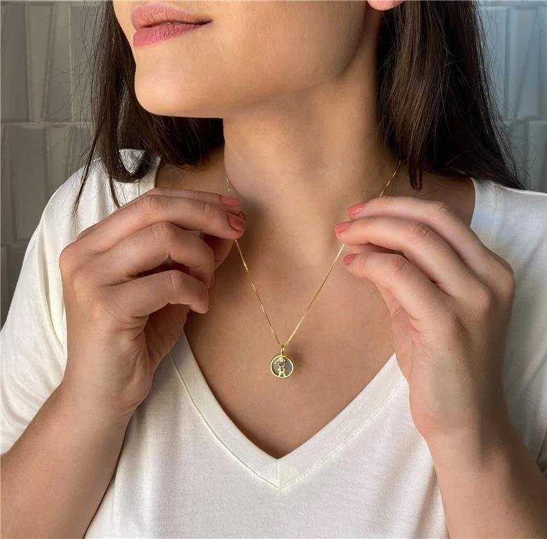 Colar Ágata Azul Céu Menino