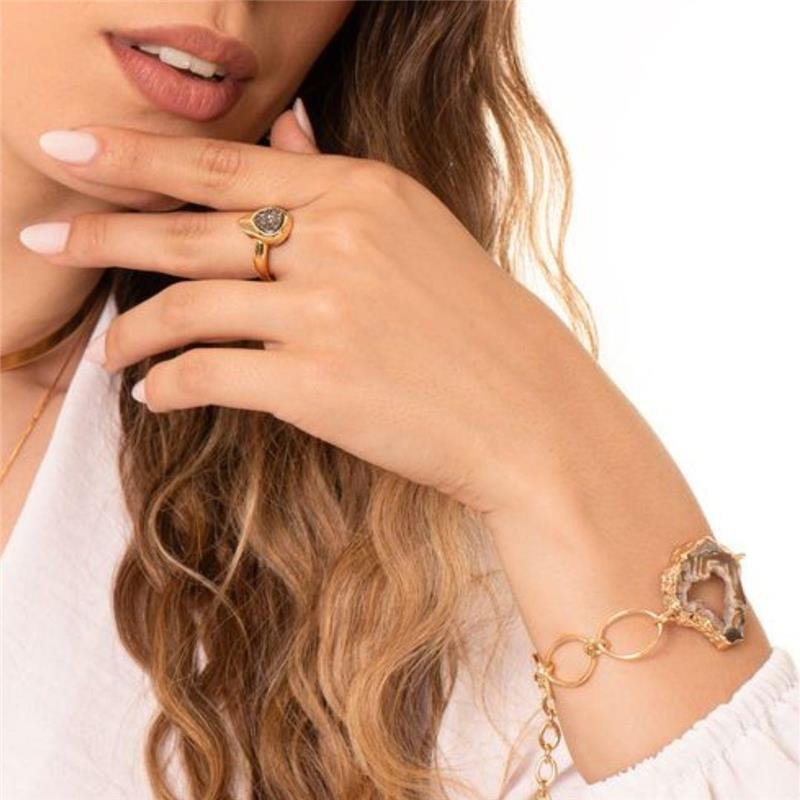 Pulseira Geodo Natural Oval