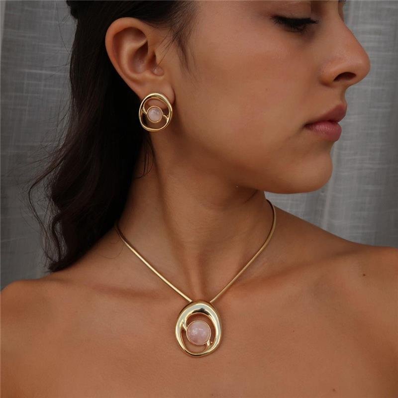 Conjunto Quartzo Rosa Organico