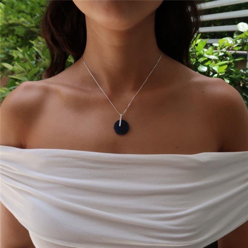 Colar Prata Legítima Sodalita Redondo